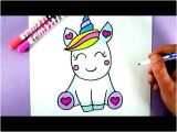 Coloriage De Licorne Kawaii How to Draw A Super Cute and Easy Unicorn