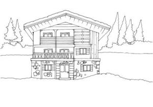 Coloriage De Maison Avec Jardin Coloriage Maison Avec Jardin