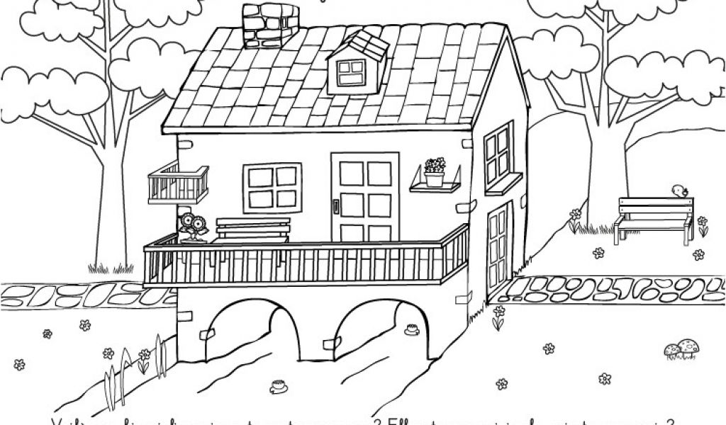 Coloriage Maison Avec Jardin