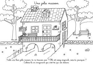 Coloriage De Maison Avec Jardin Coloriage Maison Jardin à Imprimer