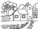 Coloriage De Maison Avec Jardin Coloriage Paysages