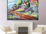 Coloriage De Maison En Ligne Acheter Dream Villa Diy Peinture Par Numéros Kits Coloriage Belle Maison toile Huile S Unique Cadeaux Salon Décor Cadre De $27 73 Du Watchsaler