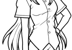 Coloriage De Manga De Fille Coloriage Fille Manga Te Regarde Dessin Gratuit à Imprimer