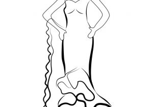 Coloriage De Marier Dessin Coloriage Robe De Mariée Style Flamenco Avec Volants En Bas