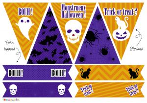 Coloriage De Masque D Halloween A Imprimer Gratuit Fanions Et Cake toppers D Halloween