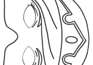 Coloriage De Masque De Fille Masque Princesse à Imprimer