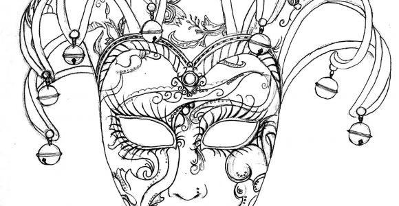 Coloriage De Masque De Venise Masque Du Carnaval De Venise