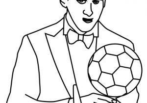 Coloriage De Messi A Imprimer Coloriage Lionel Messi Ballon D or 2016   Imprimer