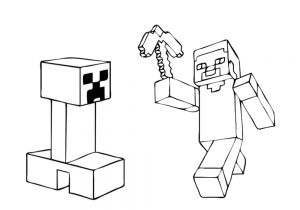 Coloriage De Minecraft Herobrine Coloriage Minecraft 20 Mod¨les   Imprimer Gratuitement
