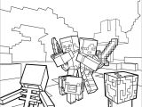 Coloriage De Minecraft Herobrine Fight All the Mobs Coloring Page On Minecraft Video Game More