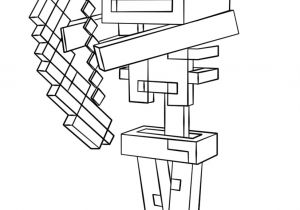 Coloriage De Minecraft Monstre Coloriage Minecraft Skeleton with Bow Jecolorie
