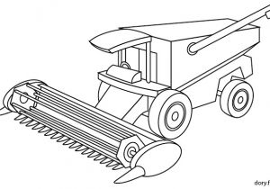 Coloriage De Moissonneuse Dessin   Imprimer Une Moissonneuse Batteuse Dory Coloriages