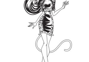Coloriage De Monster High Imprimer Dessus Coloriage Monster High Rochelle