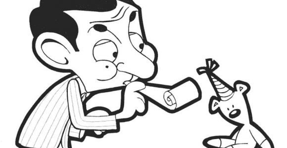 Coloriage De Mr Bean Pin On Party Ideas