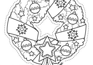 Coloriage De Noel A Decouper Coloriage De Noël Couronne De Noël à Découper