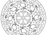 Coloriage De Noel A Imprimer Hugo L Escargot Un Dr´le De Mandala Posé D Oiseaux Et De Flocon De Neige