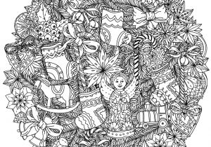 Coloriage De Noel à Imprimer Pour Adulte Couronne De Noel Noël Coloriages Difficiles Pour Adultes