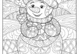 Coloriage De Noel à Imprimer Pour Adulte Dessin à Colorier Pour Un Hiver Zen Joli Bonhomme De