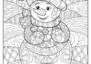 Coloriage De Noel à Imprimer Pour Adulte Dessin à Colorier Pour Un Hiver Zen Joli Bonhomme De