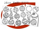 Coloriage De Noel Boules Décoration De No L Boule De Gomme Graphisme