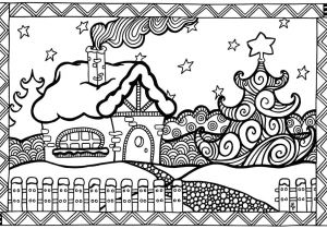 Coloriage De Noel Pour Adulte Gratuit Dessin A Imprimer De Noel Maison Design Apsip