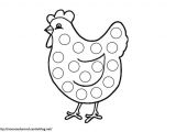 Coloriage De Paques Poussin Coloriage   Gommettes La Poule Rami
