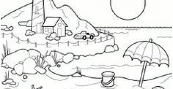 Coloriage De Paysage De Mer Dessin Du Bord De Mer