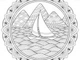 Coloriage De Paysage De Mer Doodle Pattern In Black and White Landscape Pattern for