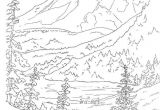 Coloriage De Paysage De Montagne Woods Landscape Coloring Pages Google Search