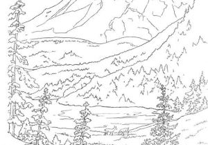 Coloriage De Paysage De Montagne Woods Landscape Coloring Pages Google Search