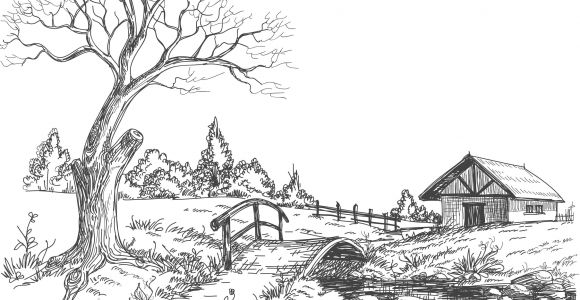 Coloriage De Paysage Pour Adulte Coloriage Adulte Paysage
