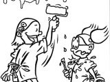 Coloriage De Peinture Gratuit Coloriage Filles Peintres Dessin Gratuit à Imprimer