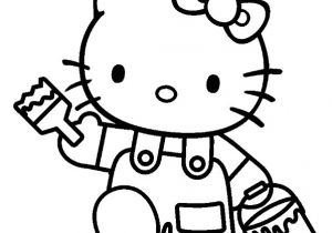 Coloriage De Peinture Gratuit Coloriage Hello Kitty Et La Peinture Dessin Gratuit à Imprimer