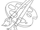 Coloriage De Peinture Gratuit Coloriage Pinceaux De Peinture Enfant Dessin Gratuit à