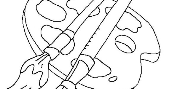 Coloriage De Peinture Gratuit Coloriage Pinceaux De Peinture Enfant Dessin Gratuit à
