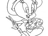 Coloriage De Peinture Gratuit Coloriage Tweety Peintre Dessin Gratuit à Imprimer