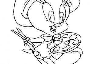 Coloriage De Peinture Gratuit Coloriage Tweety Peintre Dessin Gratuit à Imprimer