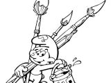 Coloriage De Peinture Gratuit Dessin De Coloriage Peintre à Imprimer Cp