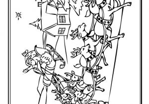 Coloriage De Pere Noel Avec Ses Rennes Coloriage Pere Noel Et Ses Rennes