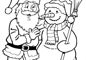 Coloriage De Pere Noel Gratuit Coloriage Pere Noel Et Bonhomme De Neige En 2020