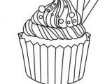 Coloriage De Petit Cupcake Un Cupcake Plein De Cr¨me Avec Une Grosse Cerise Posée Dessus  