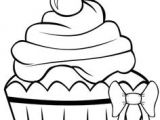 Coloriage De Petit Cupcake Un Cupcake Plein De Cr¨me Avec Une Grosse Cerise Posée Dessus  