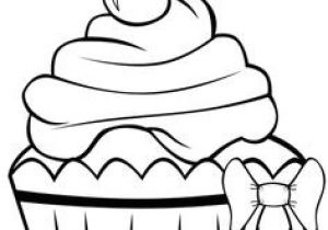 Coloriage De Petit Cupcake Un Cupcake Plein De Cr¨me Avec Une Grosse Cerise Posée Dessus  