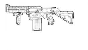 Coloriage De Pistolet Nerf Nerf Blaster Outline Templates Google Search Nerf