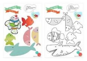 Coloriage De Poisson D Avril à Découper Here S A Set Of Ocean themed Calendar Numbers From 1 31