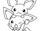 Coloriage De Pokemon Mignon Coloriage Deux Mignons Petits Pichu