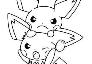 Coloriage De Pokemon Mignon Coloriage Deux Mignons Petits Pichu