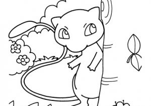 Coloriage De Pokemon Mignon Coloriage Mew Pokemon Mignon à Imprimer