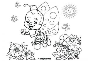 Coloriage De Printemps A Imprimer Gratuit Coloriage Arbre Printemps Maternelle Coloriages Printemps assistante