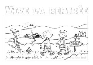 Coloriage De Rentrée Des Classes Danger école Ao T 2015